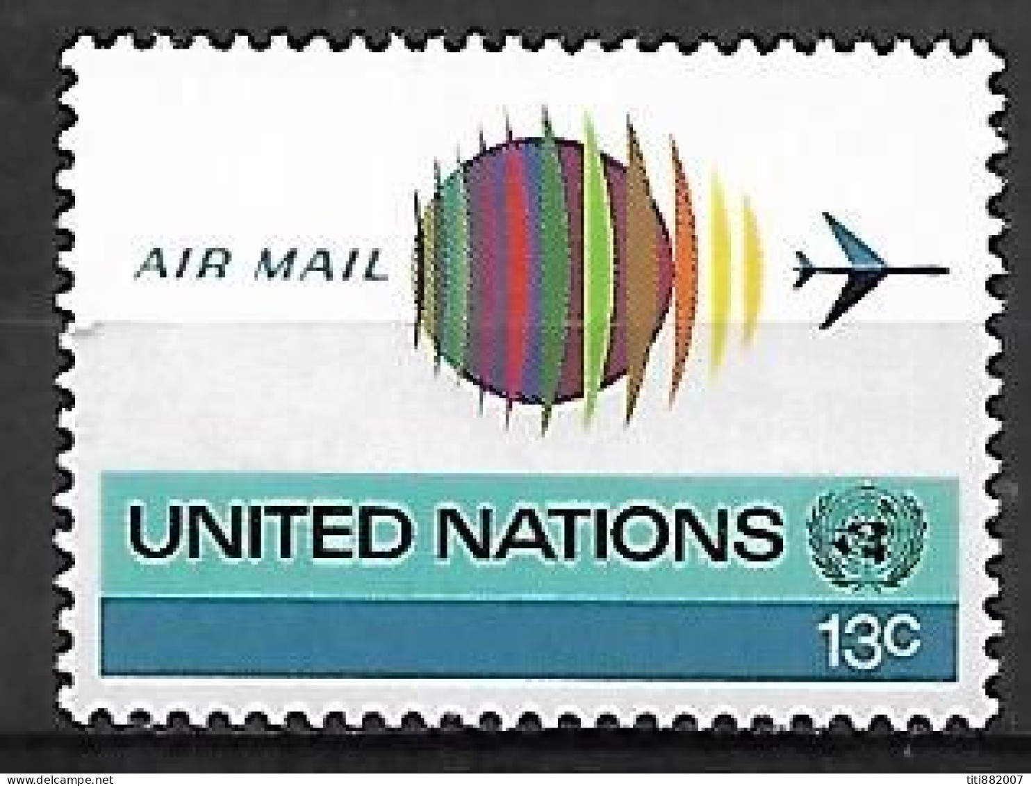 NATIONS - UNIES   -  Aéro   -   1974 .  Y&T N° 19 **.   Avion - Poste Aérienne