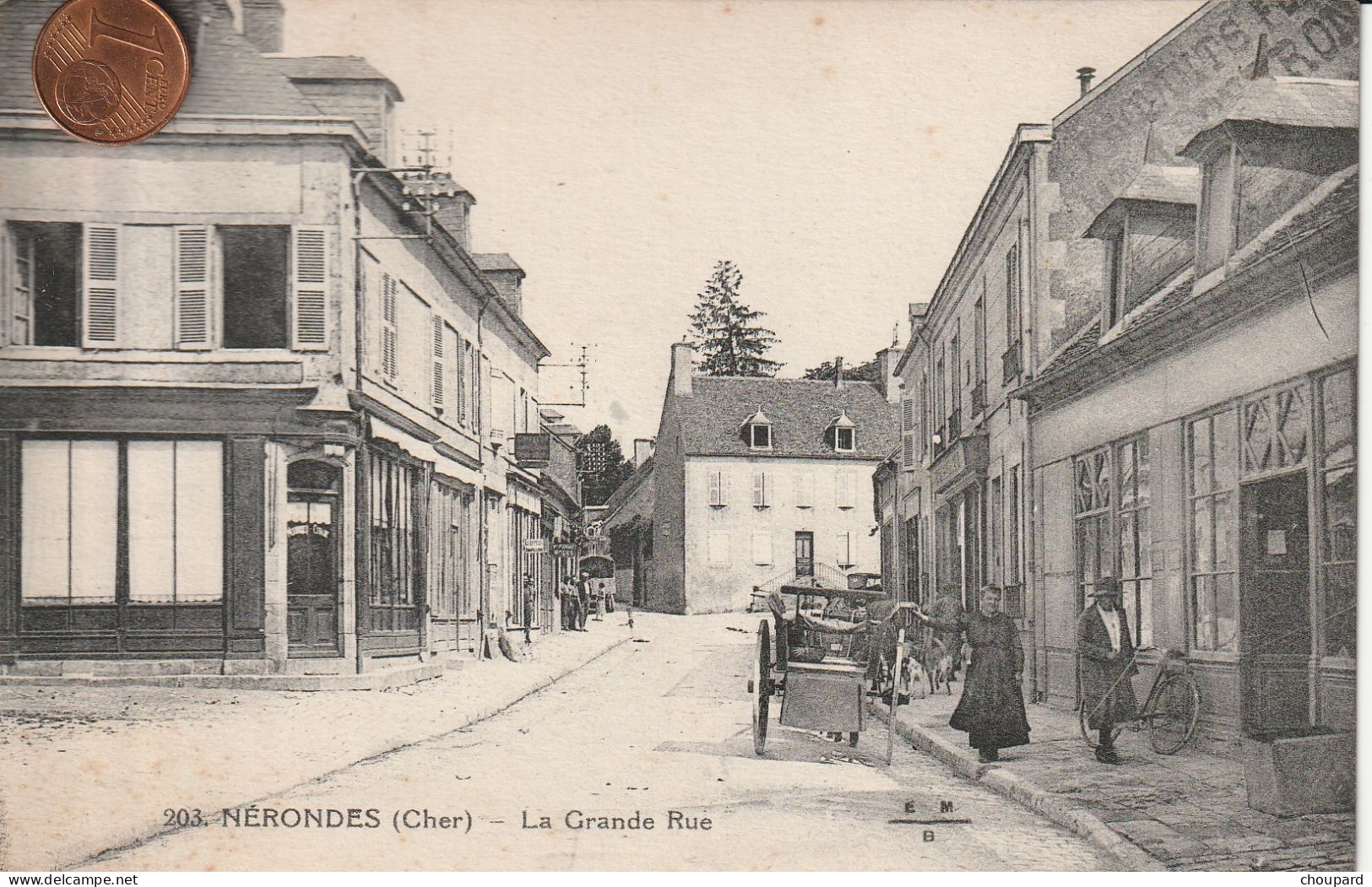 18 - Carte Postale Ancienne De    NERONDES    La Grande Rue - Nérondes