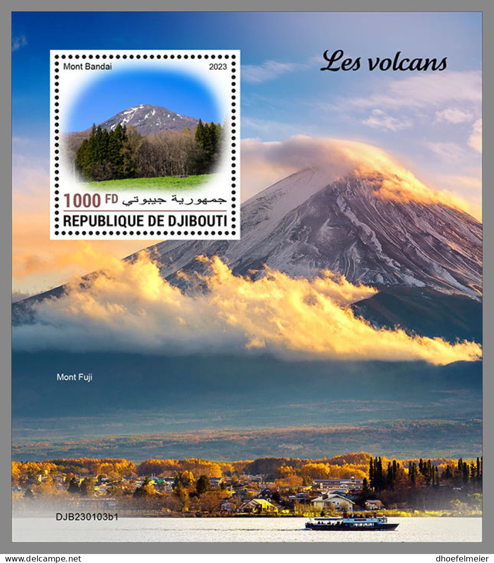 DJIBOUTI 2023 MNH Volcanoes Vulkane S/S I - IMPERFORATED - DHQ2326 - Volcanos