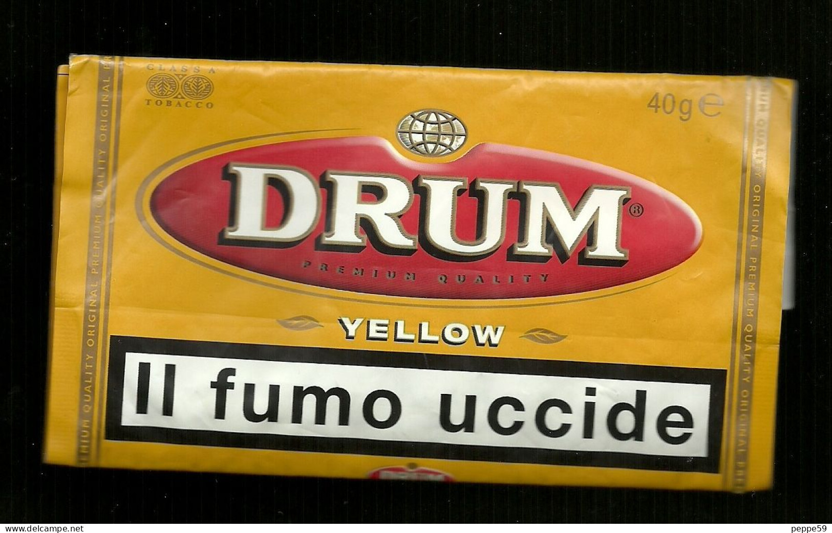 Busta Di Tabacco (Vuota) - Drum Yellow  Da 40g - Labels