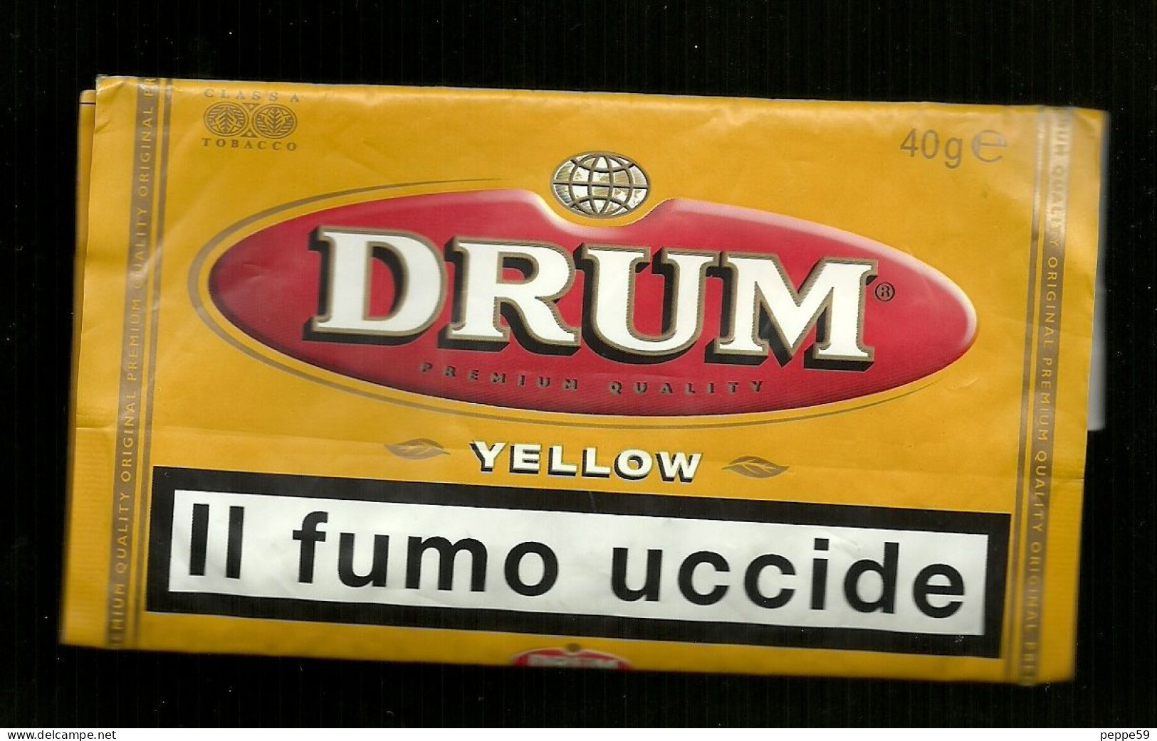 Busta Di Tabacco (Vuota) - Drum Yellow  Da 40g - Etiquetas