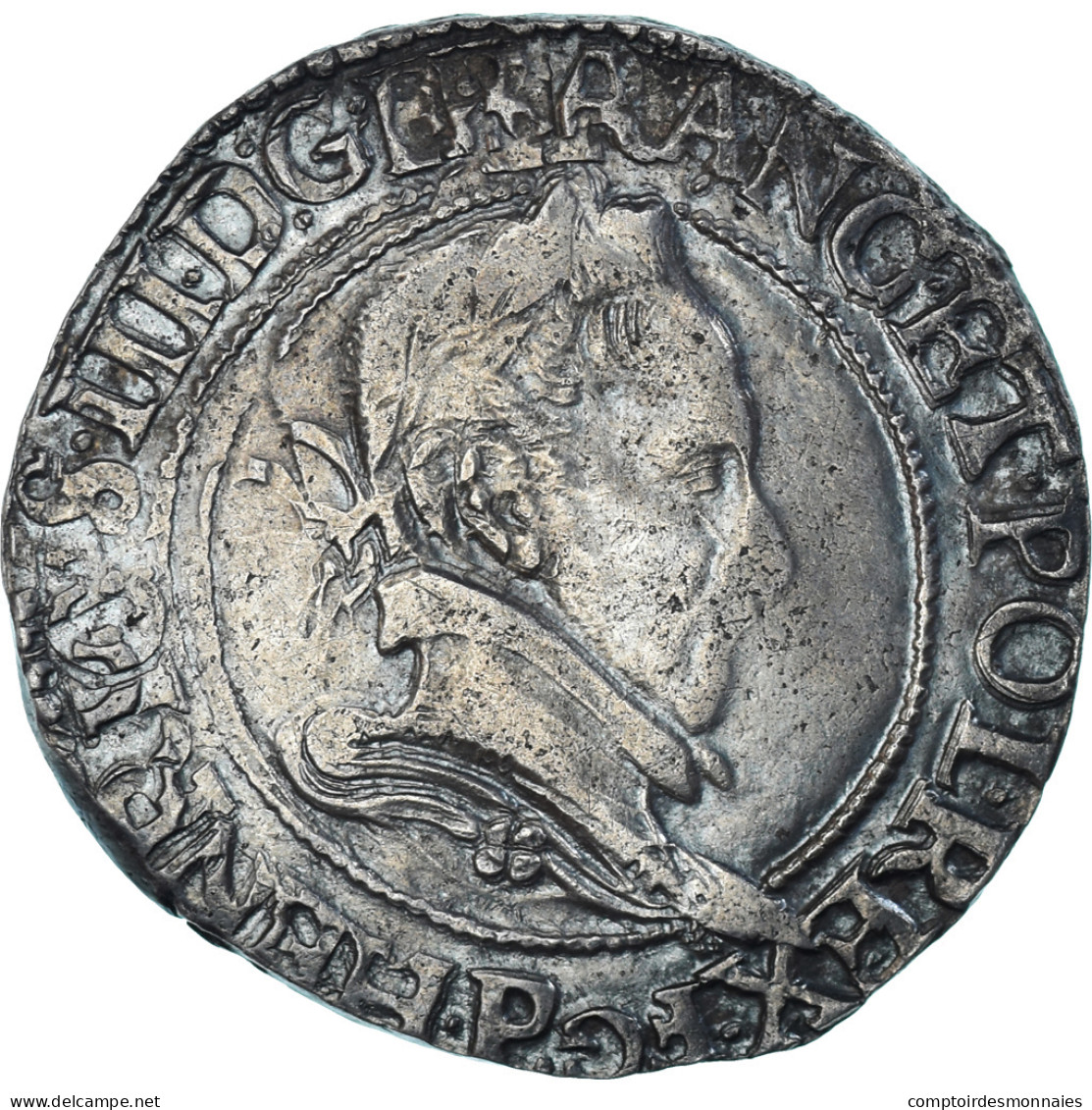 Monnaie, France, Henri III, Franc Au Col Plat, 1578, Dijon, Tréflée, TB+ - 1574-1589 Heinrich III.