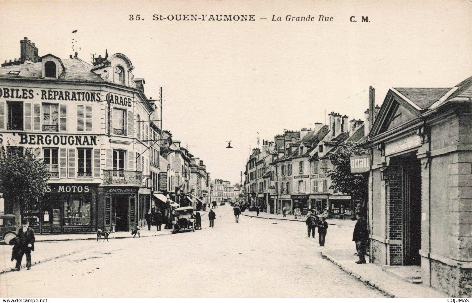 95 - SAINT OUEN L AUMAUNE - S18630 - La Grande Rue - Bergougnan Motos - Automobile - Saint-Ouen-l'Aumône