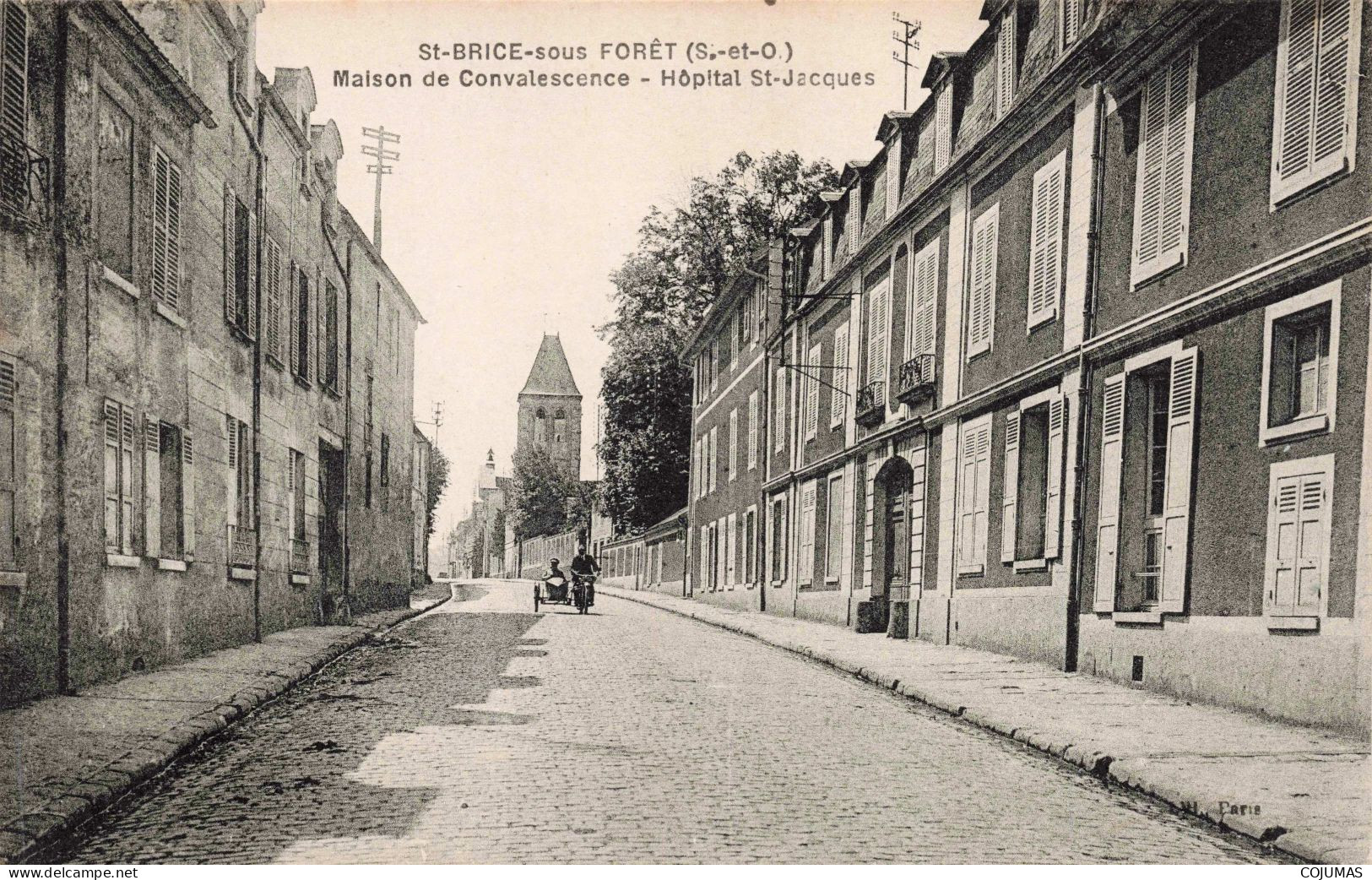 95 - ST BRICE SOUS FORET - S18634 - Maison De Convalescence - Hôpital St Jacques - Side Car Moto - Saint-Brice-sous-Forêt