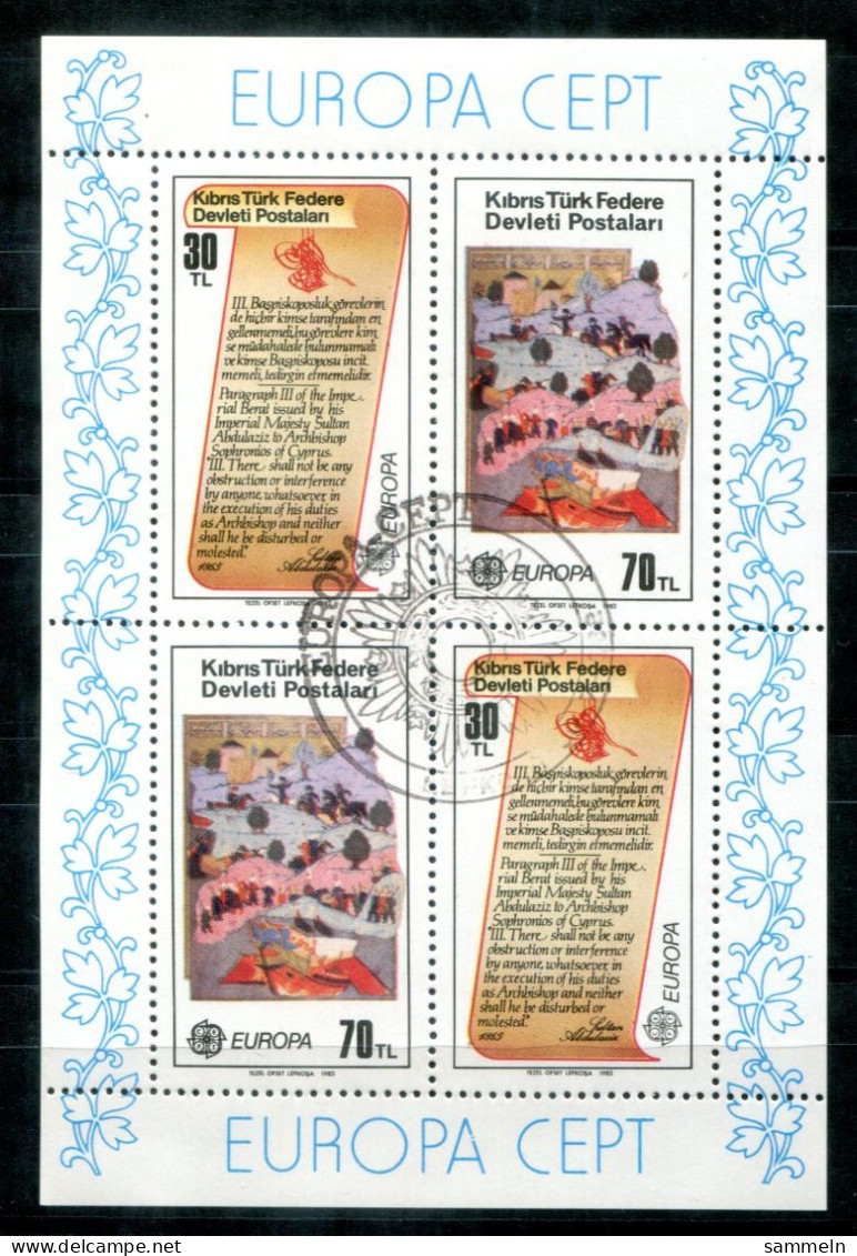 TÜRKISCH-ZYPERN Block 3, Bl.3 Canc. - Europa CEPT 1982 - TURKISH CYPRUS / CHYPRE TURQUE - Used Stamps