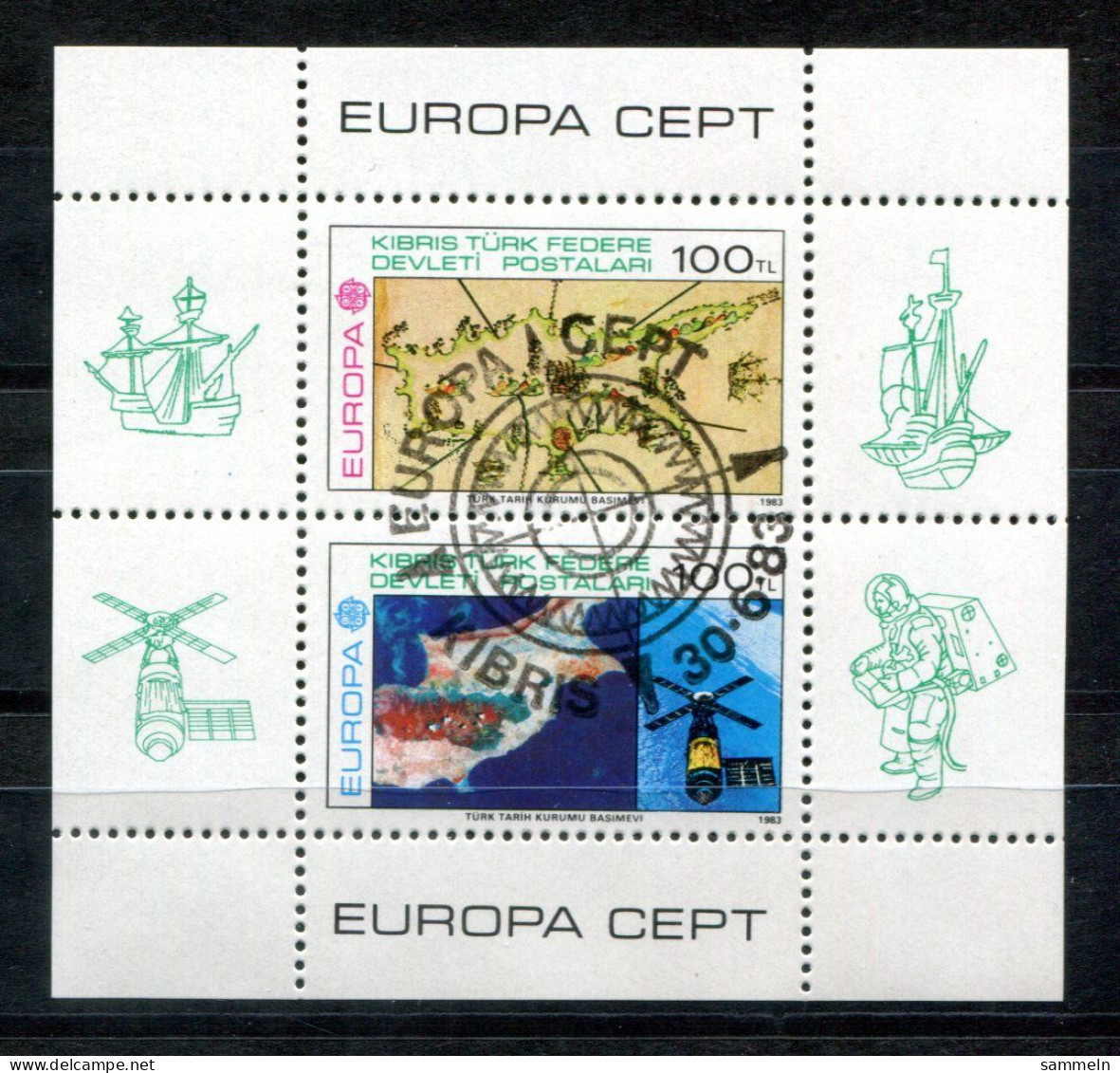 TÜRKISCH-ZYPERN Block 4, Bl.4 Canc. - Europa CEPT 1983 - TURKISH CYPRUS / CHYPRE TURQUE - Used Stamps
