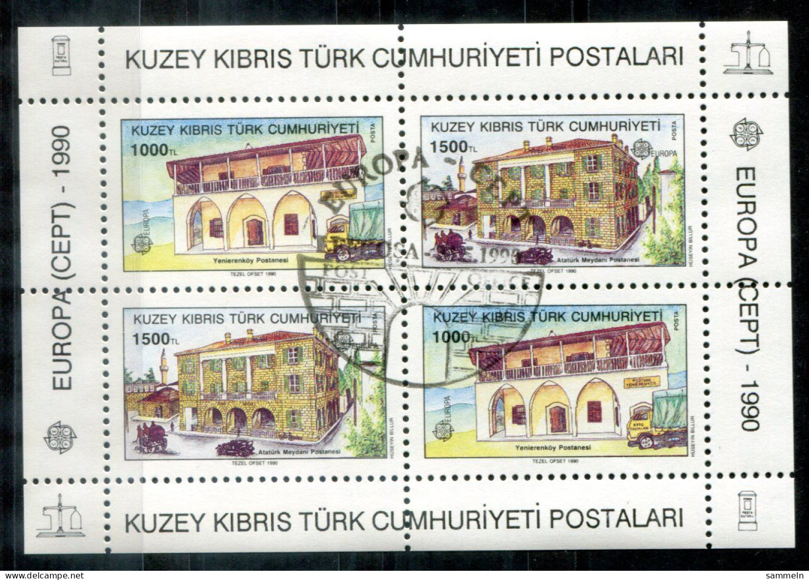 TÜRKISCH-ZYPERN Block 8, Bl.8 Canc. - Europa CEPT 1990 - TURKISH CYPRUS / CHYPRE TURQUE - Usati