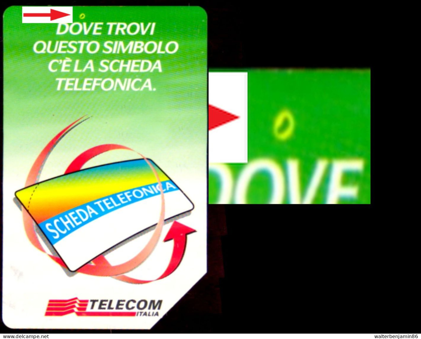 G 642 C&C 2716 SCHEDA TELEFONICA USATA QUESTO SIMBOLO VERDE VARIANTE FALLA GIALLA - Fouten & Varianten