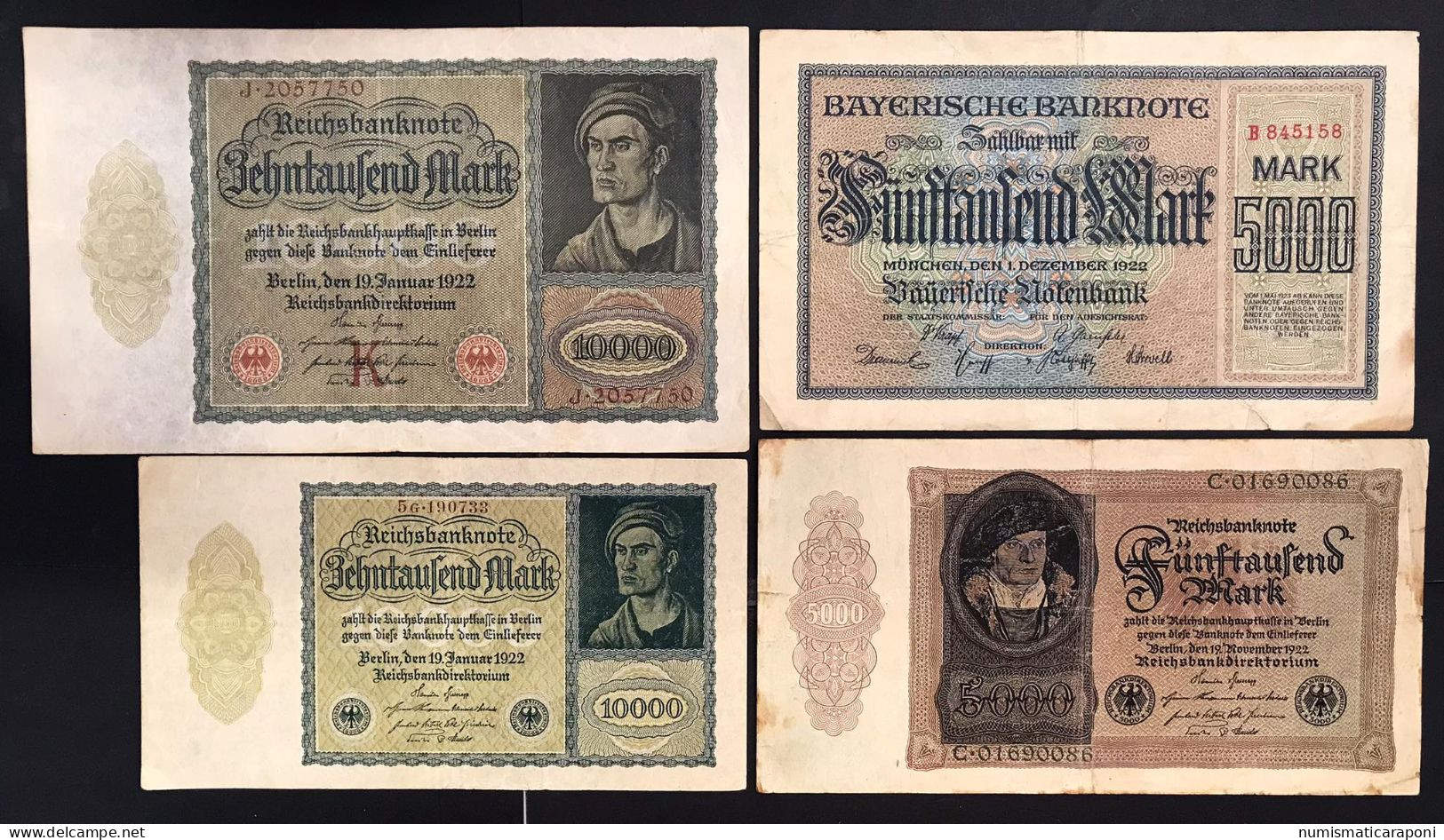 Germany Germania  25 Banconote Da 1 A 50000000 Mark  LOTTO 4597 - Colecciones