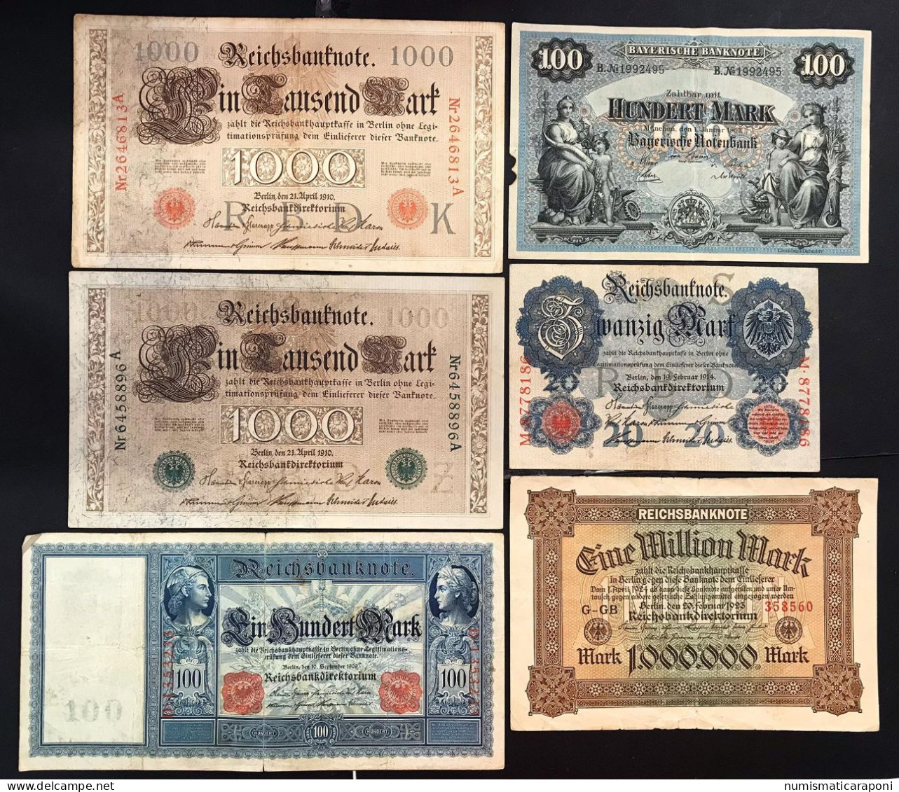 Germany Germania  25 Banconote Da 1 A 50000000 Mark  LOTTO 4597 - Collections