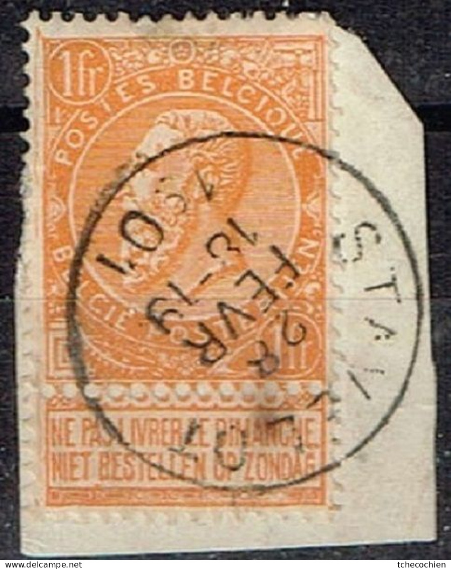 Belgique - 1893 - Y&T N° 65 Oblitéré Stavelot, Sur Fragment - 1849-1865 Médaillons (Autres)