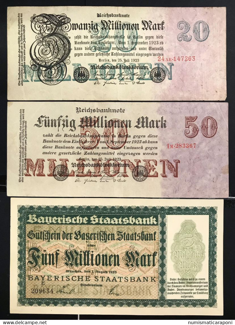 Germany Germania  7 Banconote Da 20 A 200000000 Mark  LOTTO 4602 - Collections