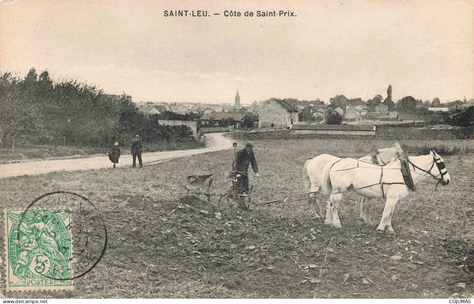 95 - SAINT PRIX - S18649 - Côte De Saint Prix - Agriculture - En L'état Pli - Saint-Prix