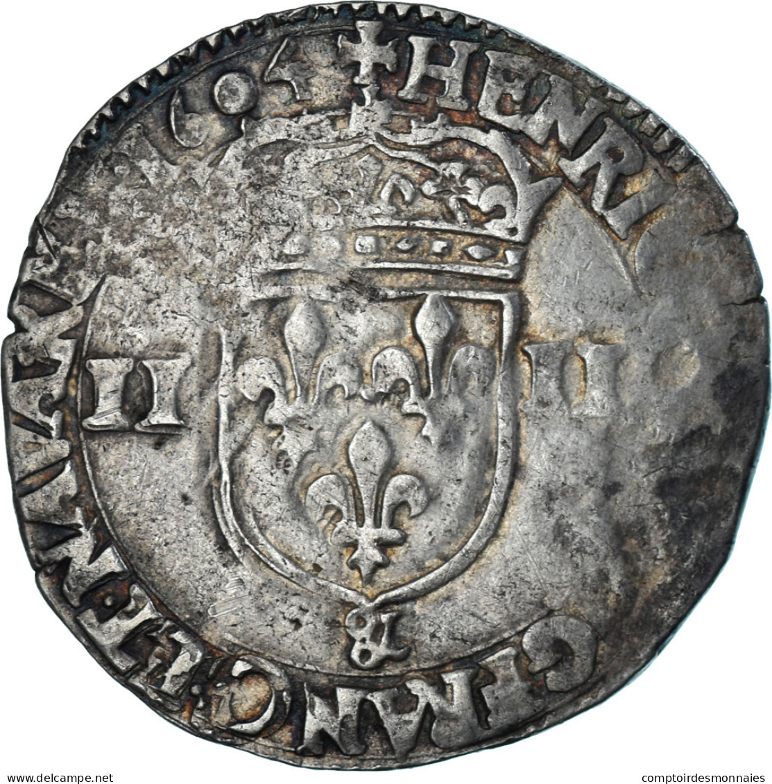 Monnaie, France, Henri IV, 1/4 Ecu, 1604, Aix-en-Provence, TB+, Argent - 1589-1610 Enrico IV