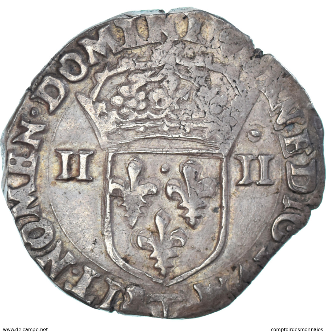 Monnaie, France, Henri IV, 1/4 Ecu, 1602, Nantes, TB+, Argent, Gadoury:597 - 1589-1610 Henry IV The Great