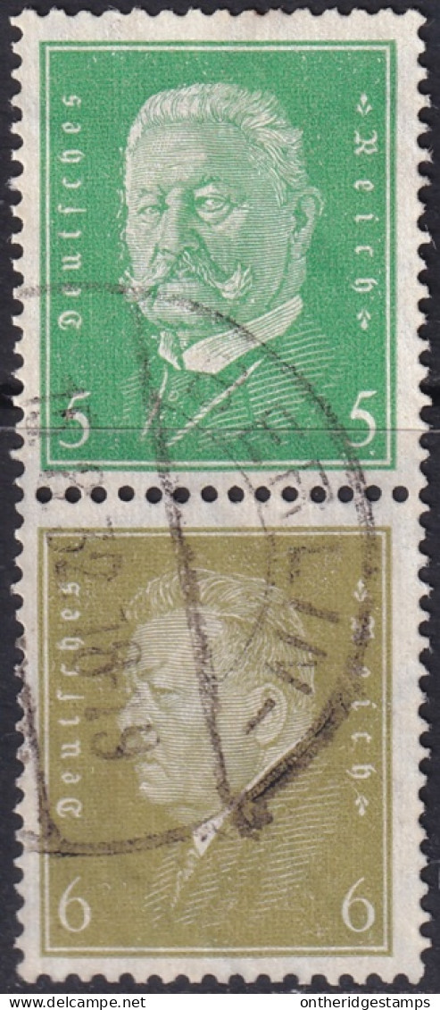 Germany 1928 Sc 368-9 Deutschland Mi S42 Se-tenant Pair From Booklet Used Berlin Cancel - Postzegelboekjes