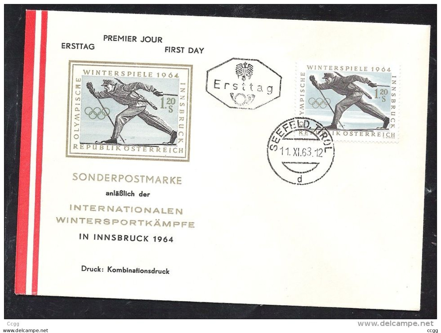 Olympische Spelen 1964 , Oostenrijk - F.D.C - Inverno1964: Innsbruck