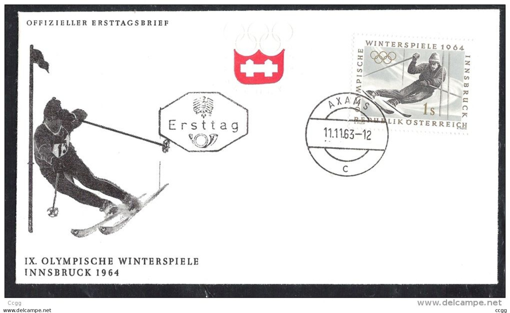 Olympische Spelen 1964 , Oostenrijk - F.D.C - Winter 1964: Innsbruck