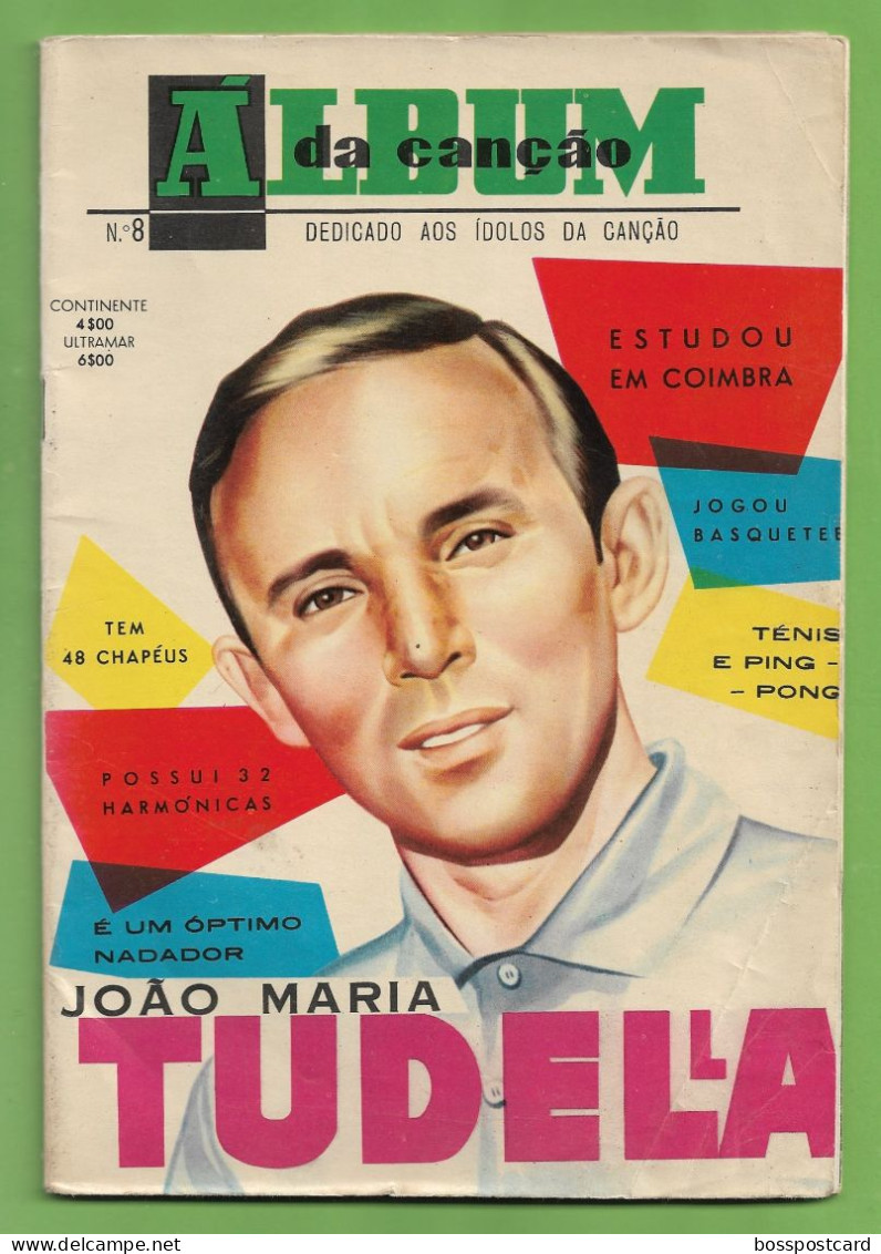 Lisboa - Revista "Álbum Da Canção" Nº 8, 1963 - João Maria Tudela - Música - Cinema - Teatro - Artista -Coimbra Portugal - Musica