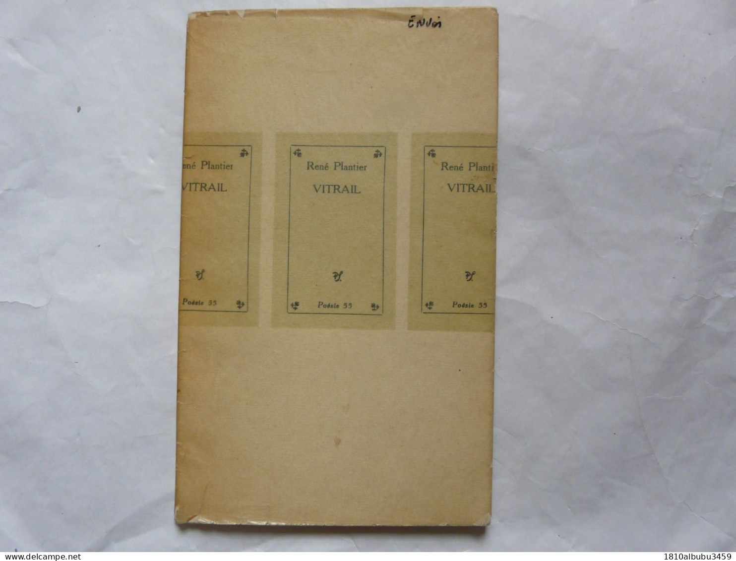 VITRAIL Par René PLANTIER - EXEMPLAIRE DEDICACE Et NUMEROTE 36 Sur Alfamarais - 1955 - Auteurs Français