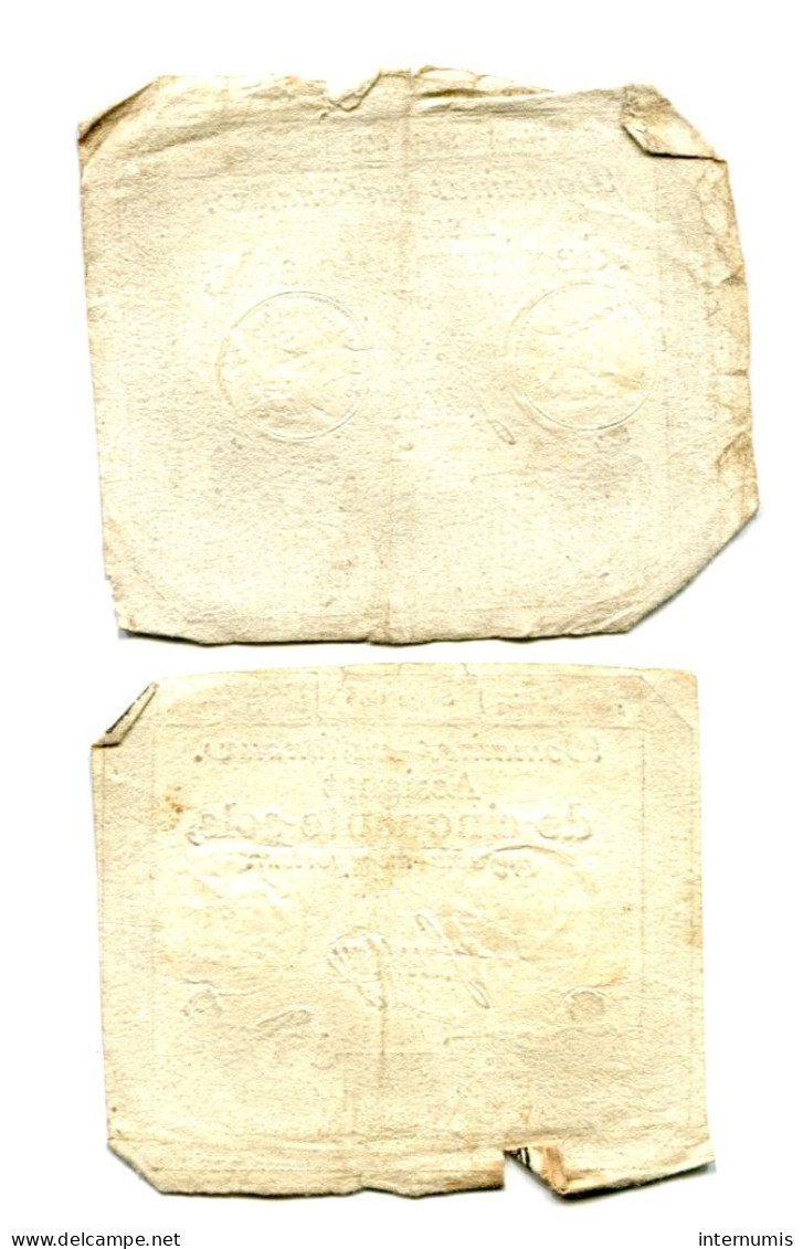 (2) Assignats 50 Sols, La Révolution, Loi 4 Janvier 1792,  Séries 605 & 658, Ass-26a, Laf.150, P#A56 - Assignats & Mandats Territoriaux