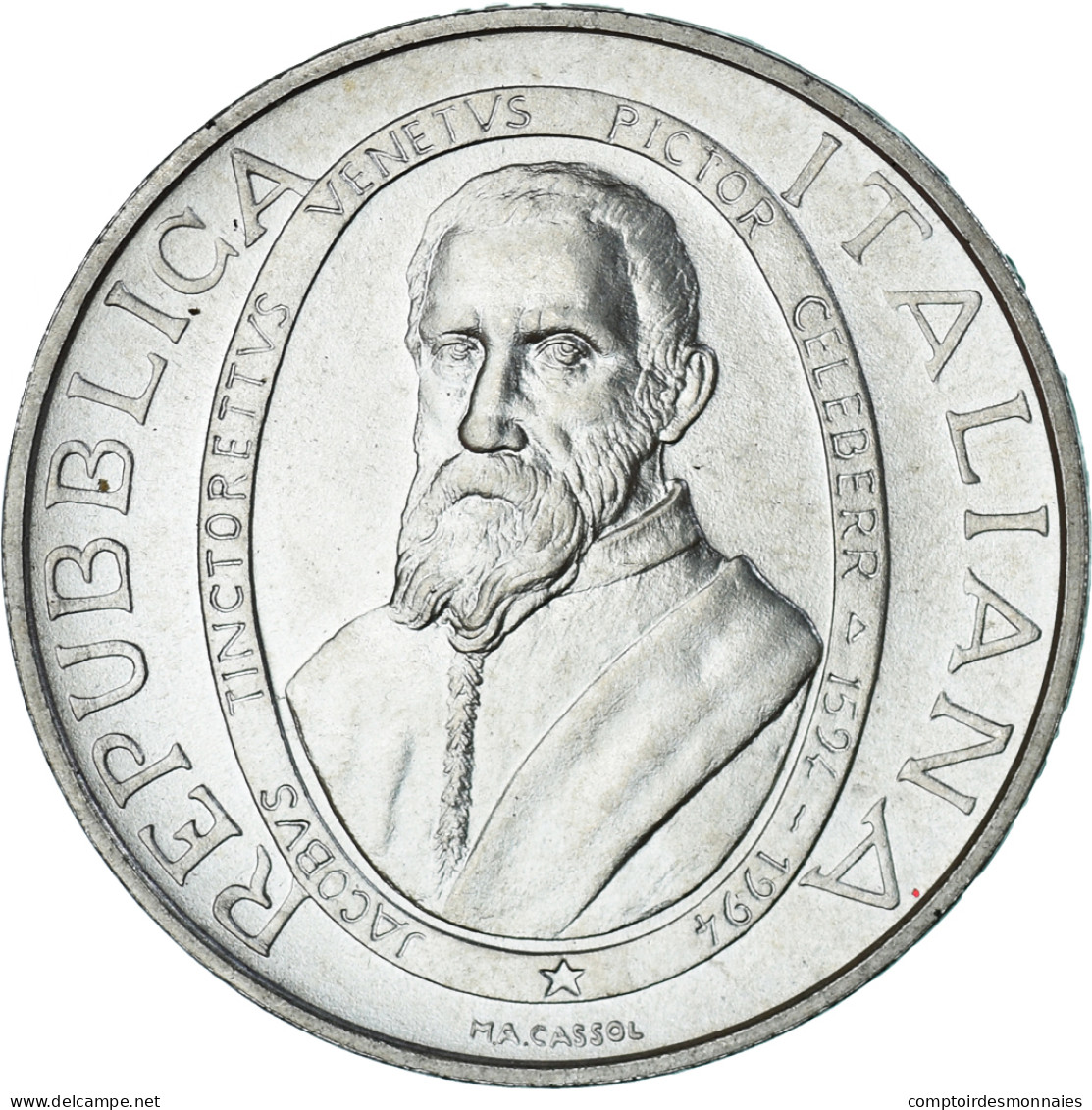 Monnaie, Italie, 1000 Lire, 1994, Rome, Tintoretto, FDC, Argent, KM:169 - Herdenking