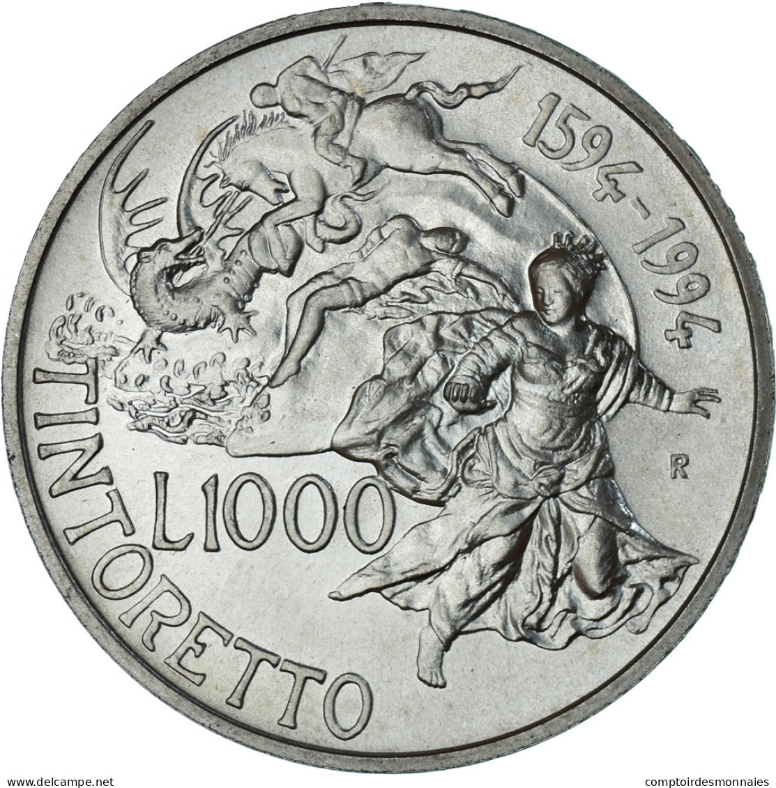 Monnaie, Italie, 1000 Lire, 1994, Rome, Tintoretto, FDC, Argent, KM:169 - Gedenkmünzen