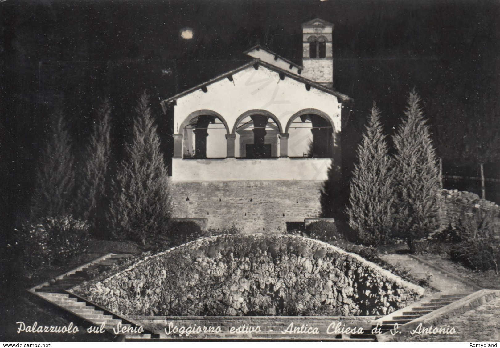 CARTOLINA  PALAZZUOLO SUL SENIO,FIRENZE,TOSCANA-SOGGIORNO ESTIVO-ANTICA CHIESA DI S.ANTONIO,CULTURA,VIAGGIATA 1964 - Prato