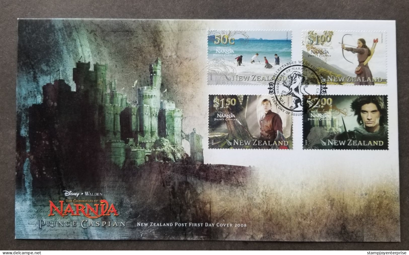 New Zealand The Chronicles Of Narnia 2008 Movie Film King Queen (stamp FDC) - Storia Postale