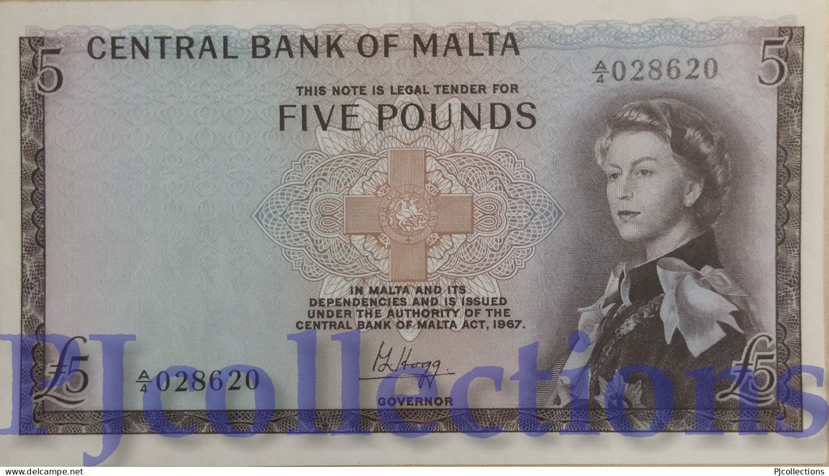 MALTA 5 POUNDS 1968 PICK 30a AU- - Malte