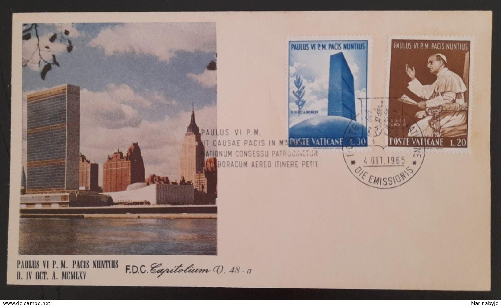 SL) 1965 VATICAN CITY TALL BUILDINGS FDC - Other & Unclassified