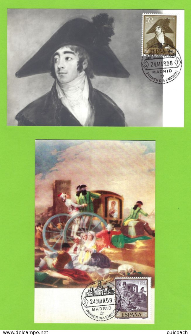 Oeuvres De Goya, Espagne Cartes-maximum 901 à 910 - Tarjetas Máxima