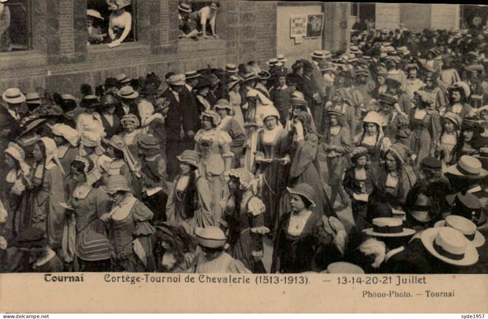Tournai Cortège Tournoi De Chevalerie (1513 1913) 13-14-20-21 Juillet Phono-Photo - Doornik