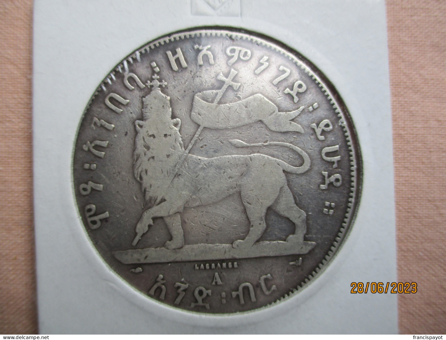 Ethiopia Menelik 1 Birr 1889 EE (1896/97) - Ethiopie