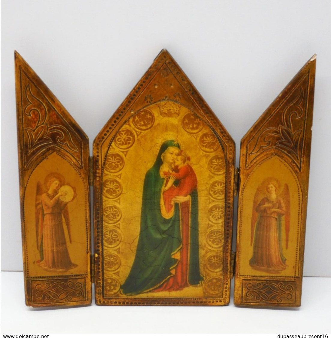 -JOLI TRIPTYQUE XXe ANGELICO MADONNA DELLA STELLA SAN MARCO FIRENZE Religion  E - Art Religieux