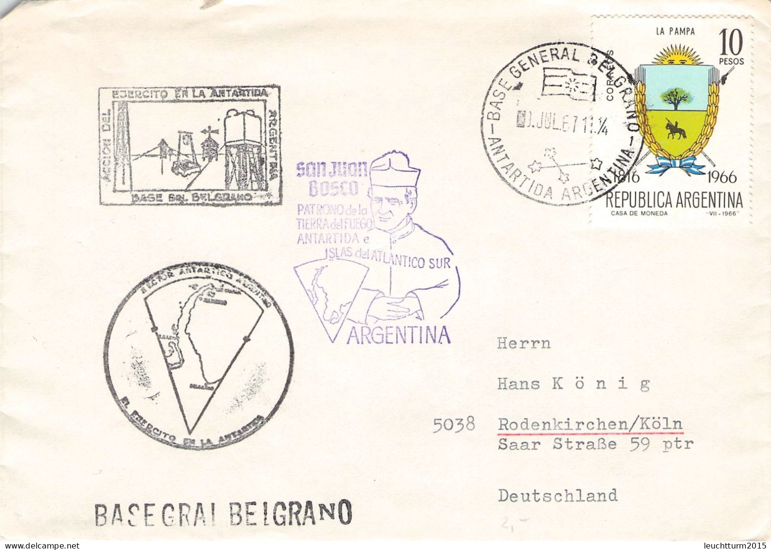 ARGENTINA - BASE GENERAL BELGRANO 1967 / ZG130 - Lettres & Documents