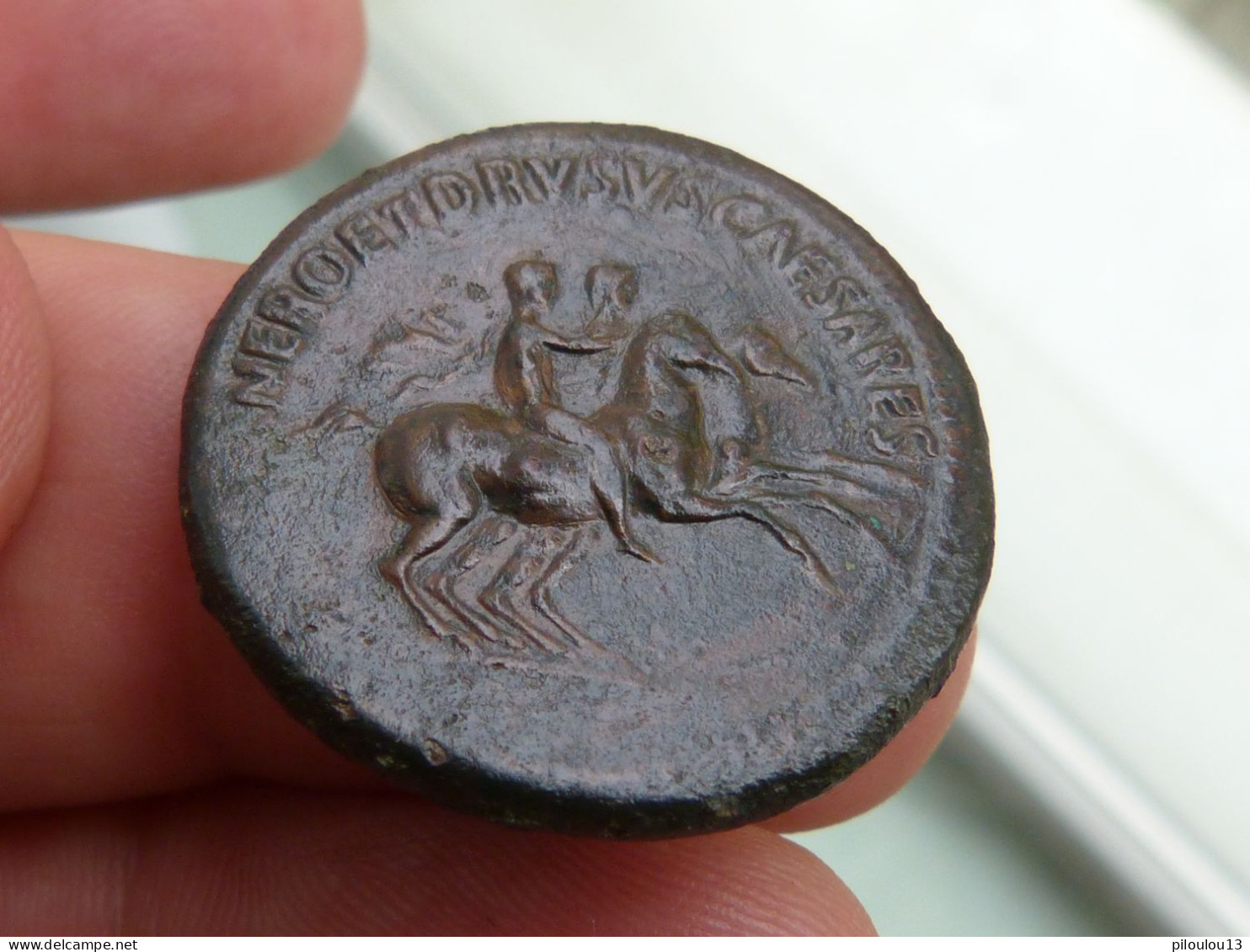 Superbe Dupondius De Néron Et Drusus Césars - The Julio-Claudians (27 BC To 69 AD)