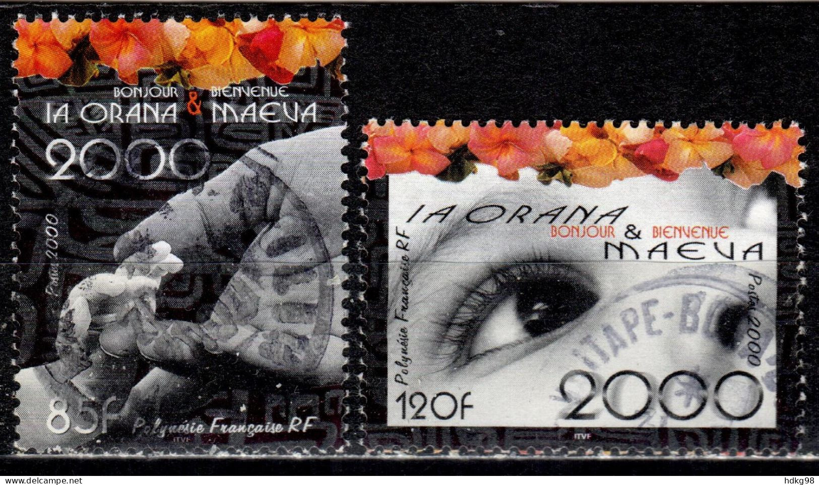 F P+ Polynesien 2000 Mi 811-12 Neues Jahrhundert - Used Stamps