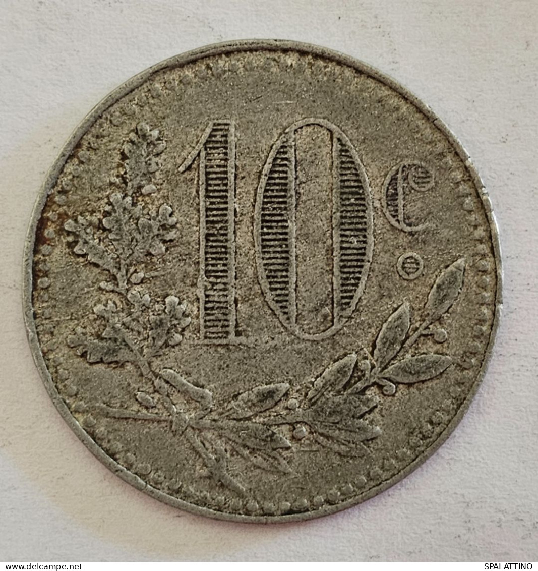 ALGERIA, ALGER- 10 CENTIMES 1921., ALGER CHAMBER OF COMMERCE - TOKEN, RARE - Monetari / Di Necessità