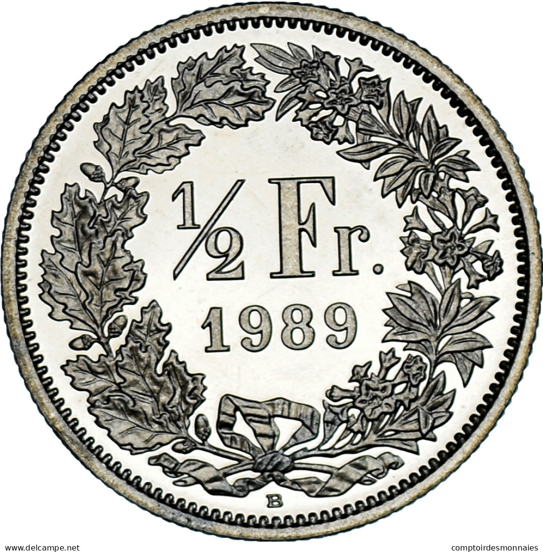 Monnaie, Suisse, 1/2 Franc, 1989, Bern, BE, SPL, Du Cupronickel, KM:23a.3 - Autres & Non Classés