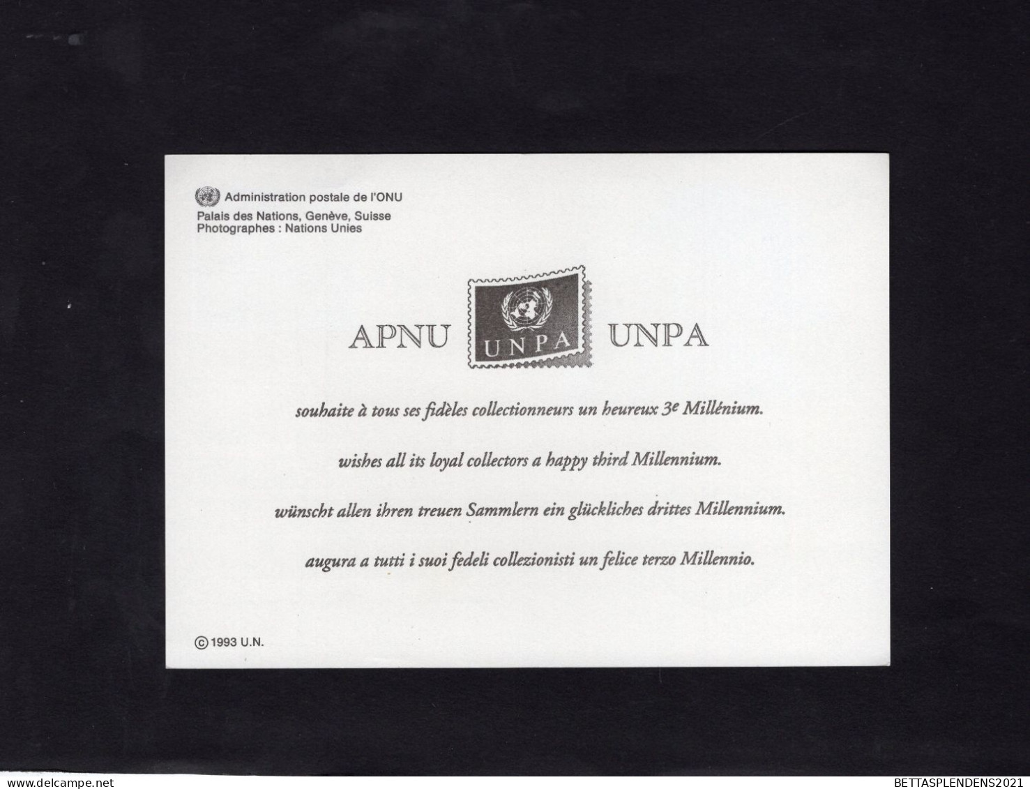 Entier Postal NATIONS UNIES - GENEVE - 1.1.00 / Aux Collectionneurs De L'APNU - Covers & Documents