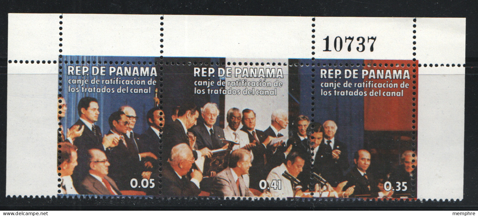 1978  Signing Of The Panama Canal Treaty  Strip Of 3 Sc590 MNH ** - Panamá