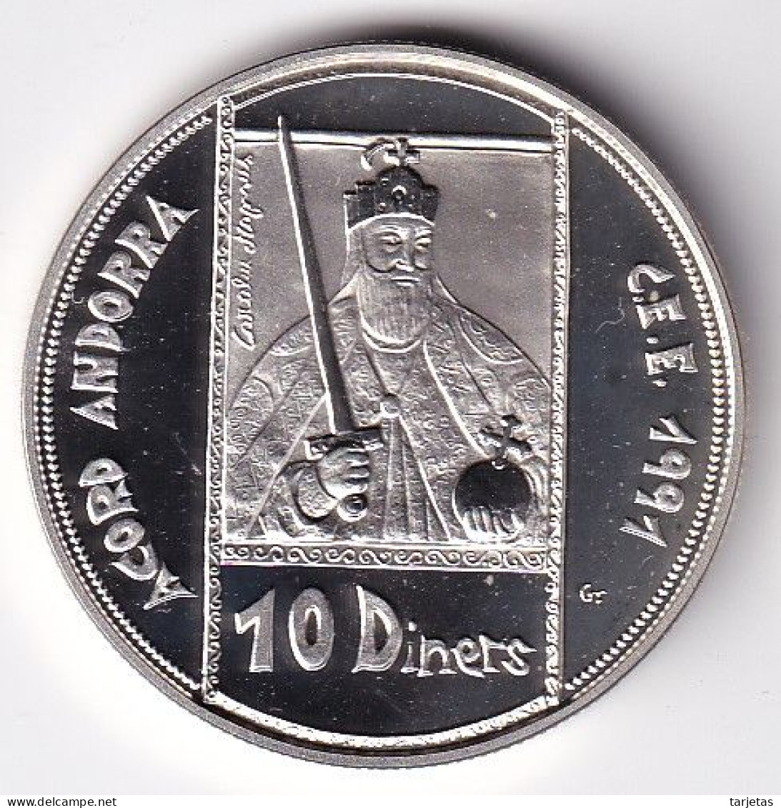 MONEDA DE PLATA DE ANDORRA DE 10 DINERS DEL AÑO 1991 - CEE 1991 - Andorre