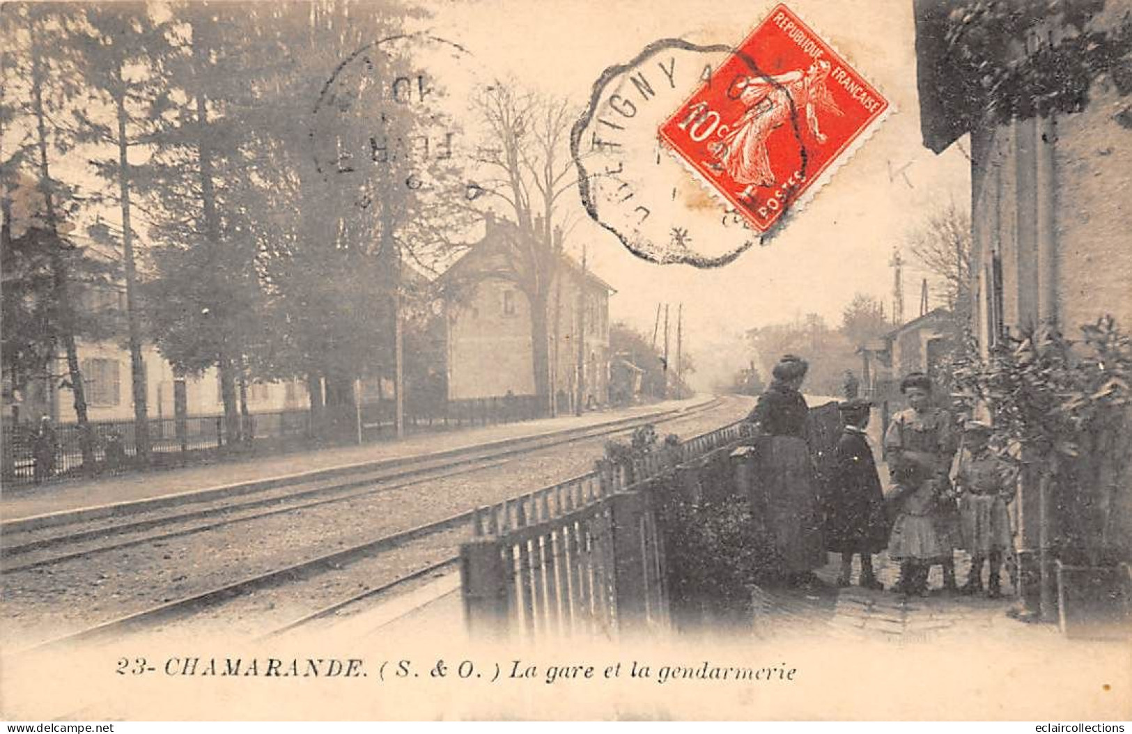 Chamarande           91          La Gare Et La Gendarmerie                  (voir Scan) - Altri & Non Classificati