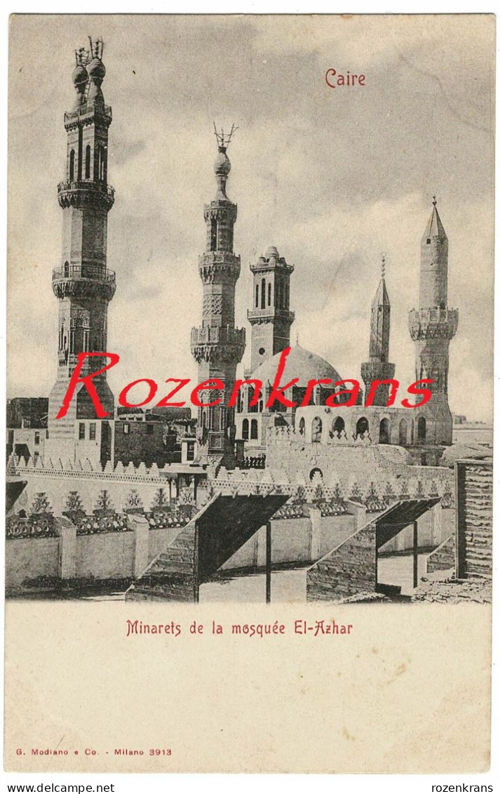 Egypte Le Caire Cairo Minarets De La Mosquee El Azhar CPA Animee  Agypten Egitto Egypt Old Postcard Carte Postale - Cairo