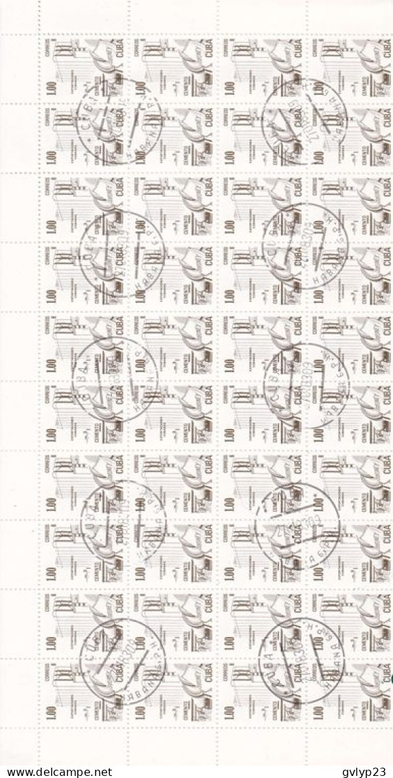 EXPORTATIONS OBLITéRéS FEUILLES DE 80 TIMBRES  N° 2338+2341+2343+2345 YVERT ET TELLIER 1982