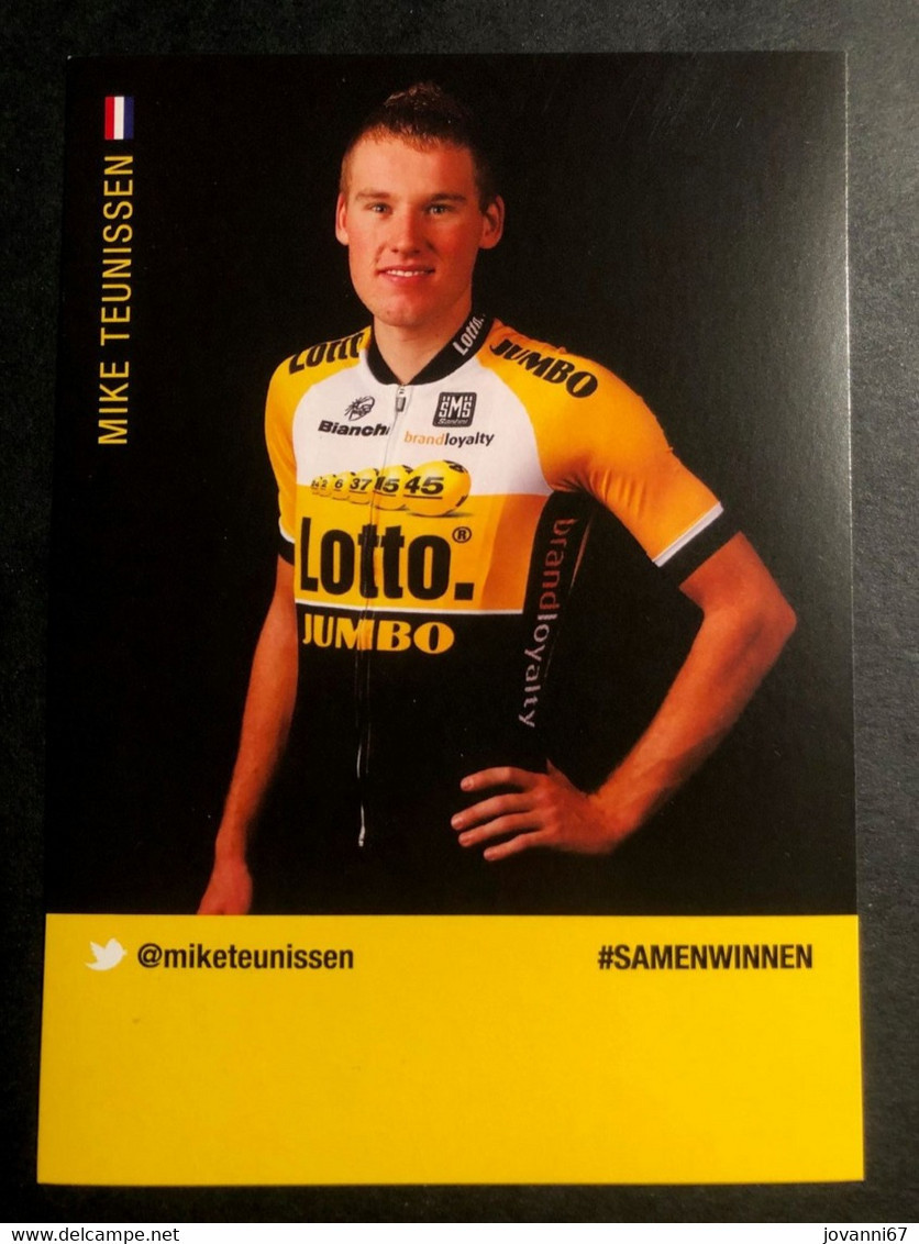 Mike Teunissen - Lotto Jumbo - 2015 - Card / Carte - Cyclists - Cyclisme - Ciclismo -wielrennen - Cyclisme