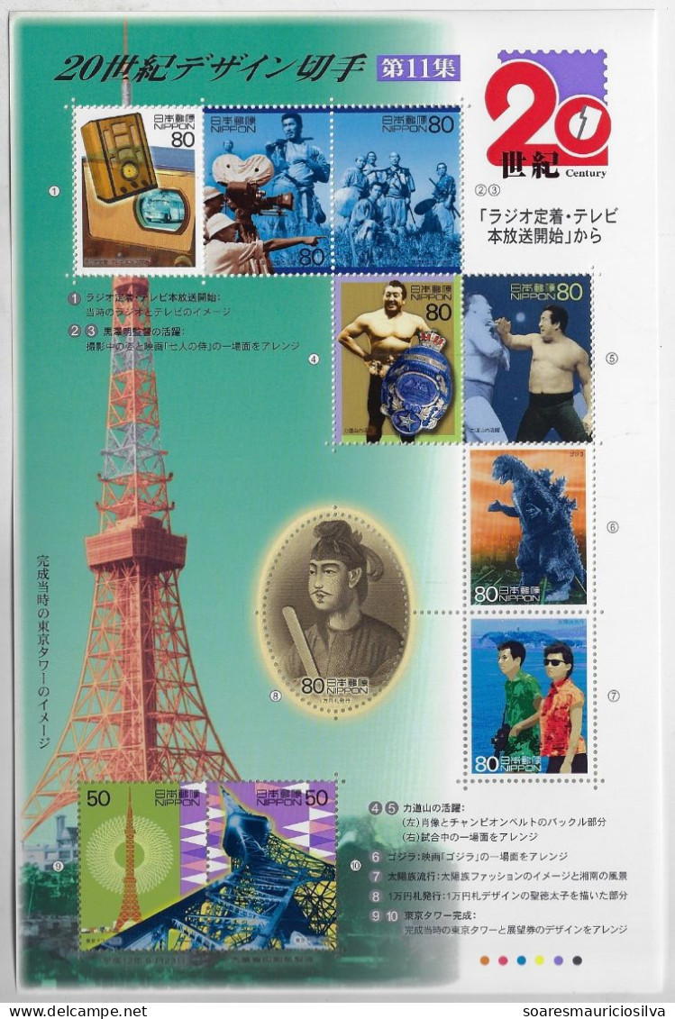 Japan 2000 Sakura C1737 Souvenir Sheet 20th Century No. 11 Facial 740 Yens Mint - Blokken & Velletjes