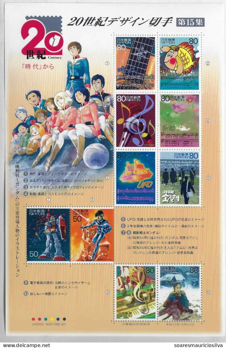 Japan 2000 Sakura C1741 Souvenir Sheet 20th Century No. 15 Facial 740 Yens Mint - Blocchi & Foglietti