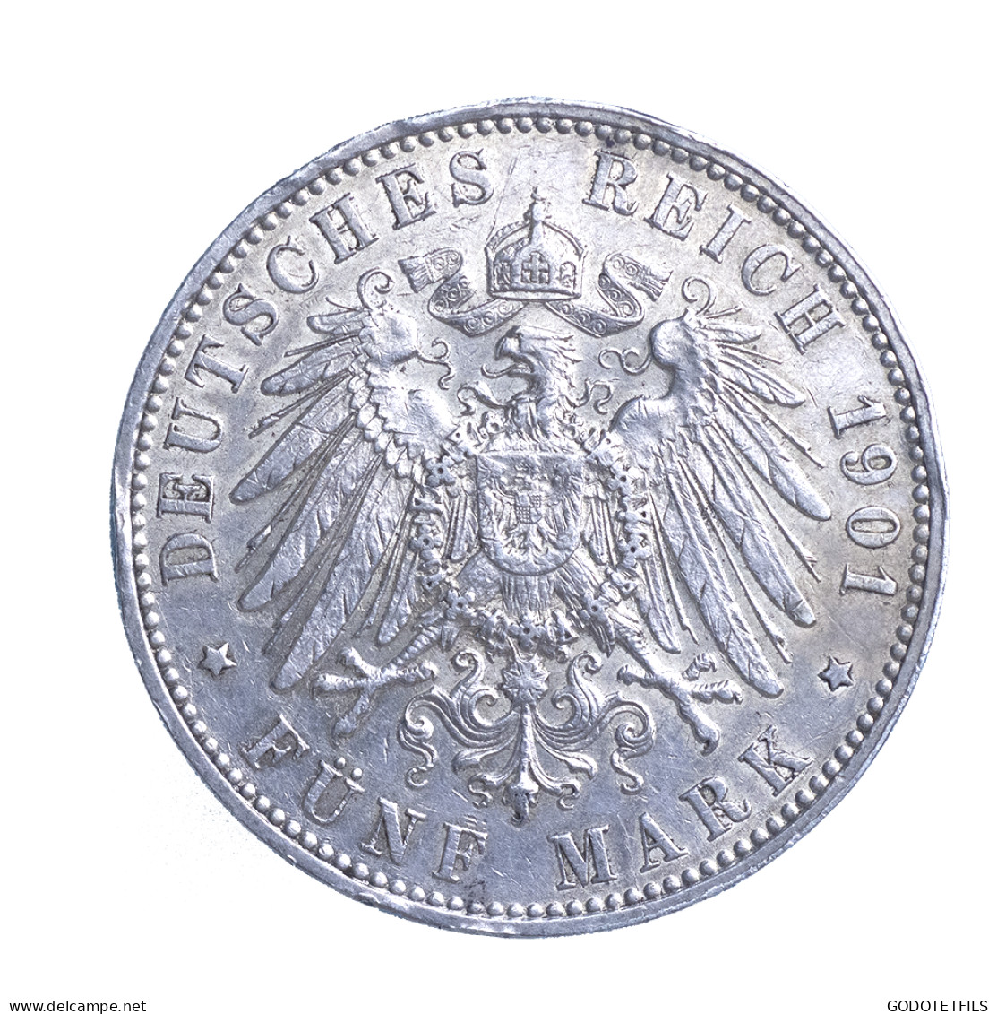 Allemagne-Ville Libre DHambourg 5 Mark 1901 Hambourg - 2, 3 & 5 Mark Argento